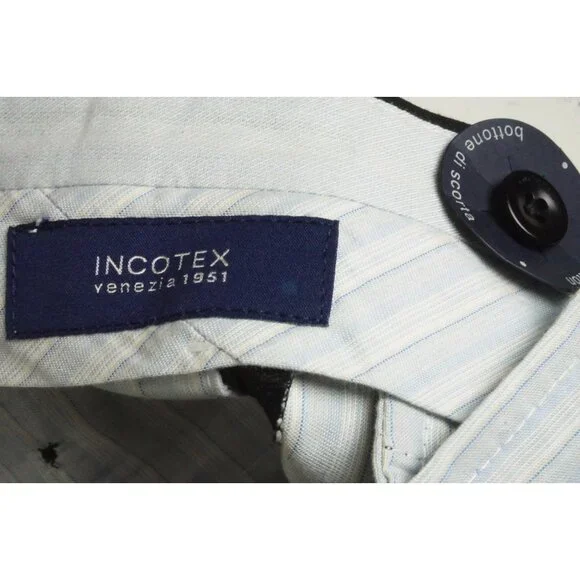 Incotex Black S100s High Comfort Wool Dress Pants Trousers 46 EU Brand NEW